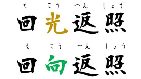 回向返照|回光返照・回向返照の意味「自分自信に光を当てる」。